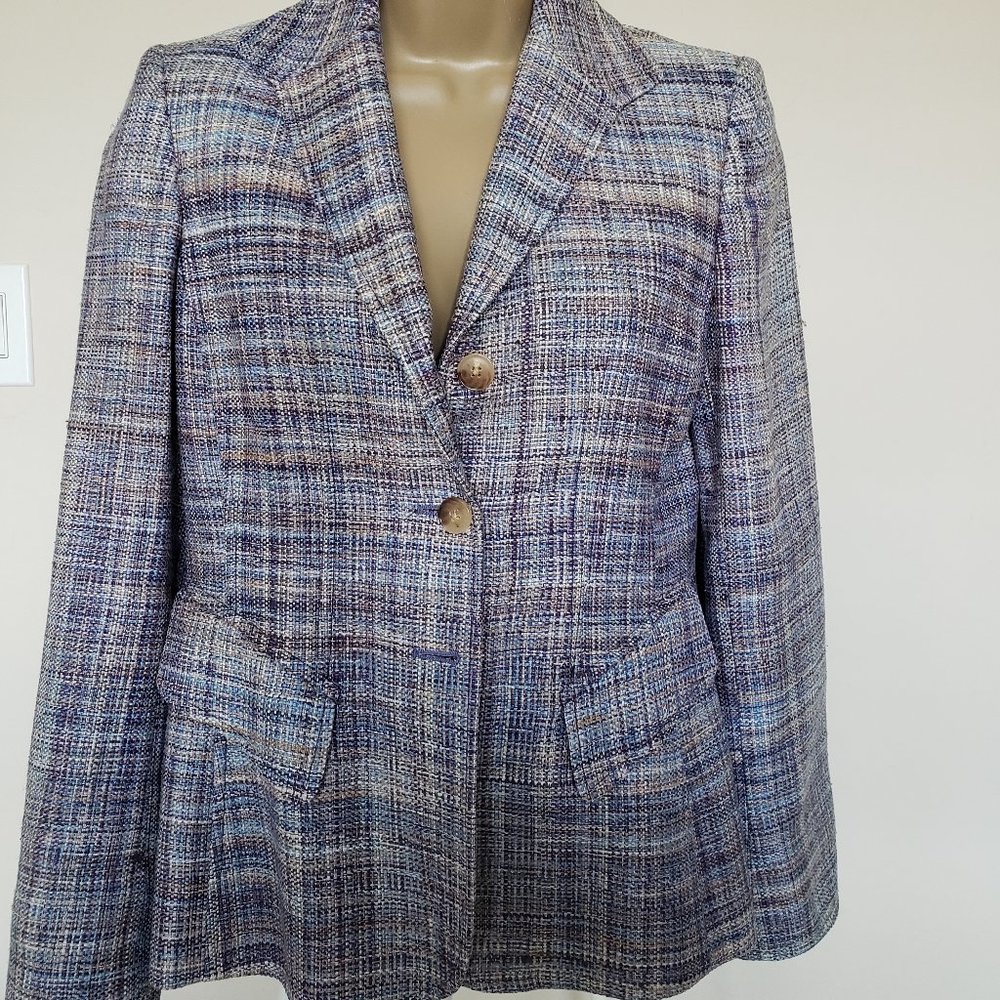 Ellen Tracy Silk Tweed Jacket